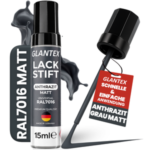 GLANTEX Lackstift Anthrazit Matt RAL 7016 mit 15 ml Inhalt