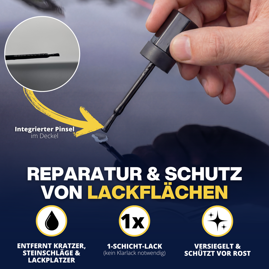 Lackstift Schwarz Set + 10 Lacktupfer
