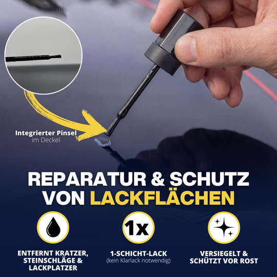 Lackstift Schwarz Set + 10 Lacktupfer
