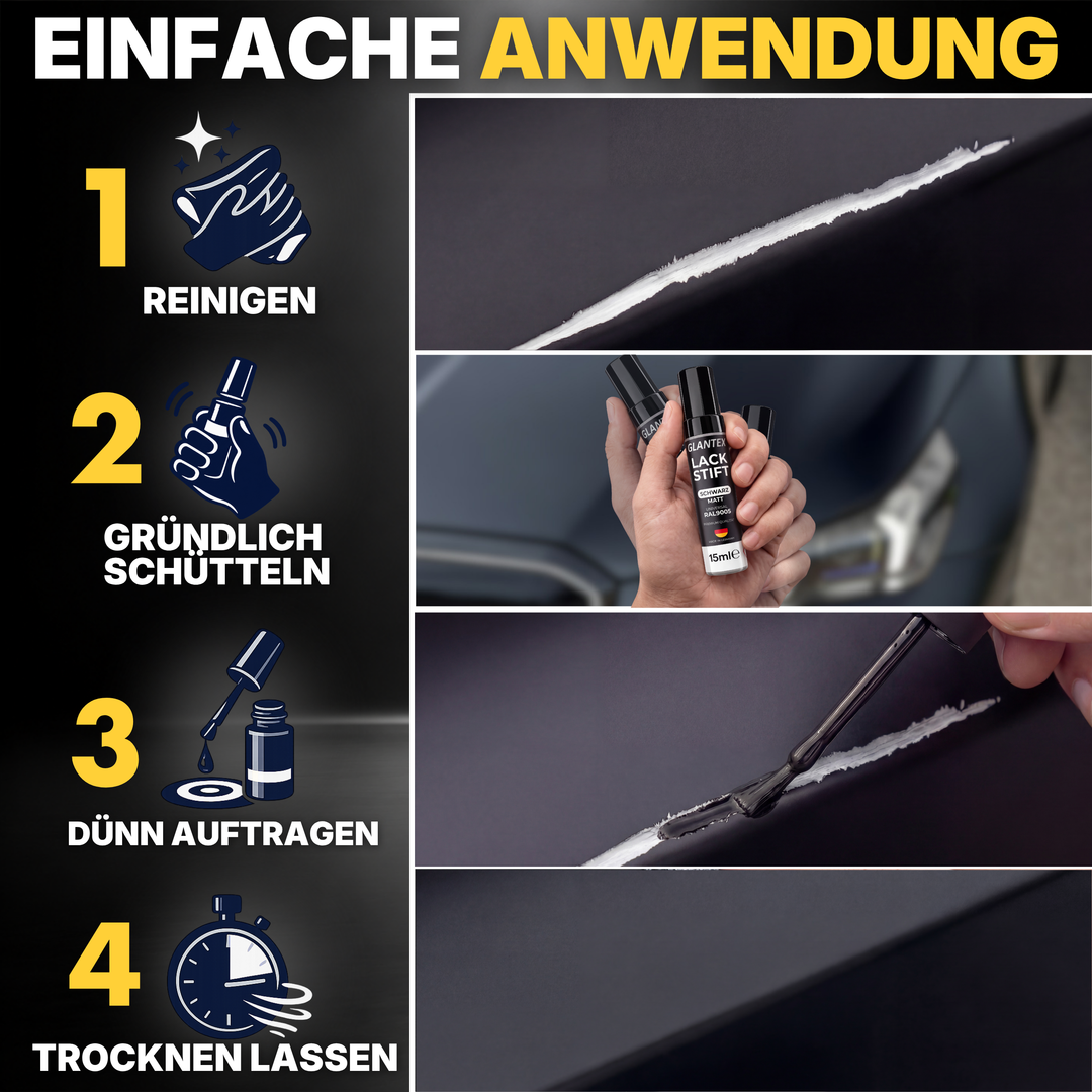 Lackstift Schwarz Matt