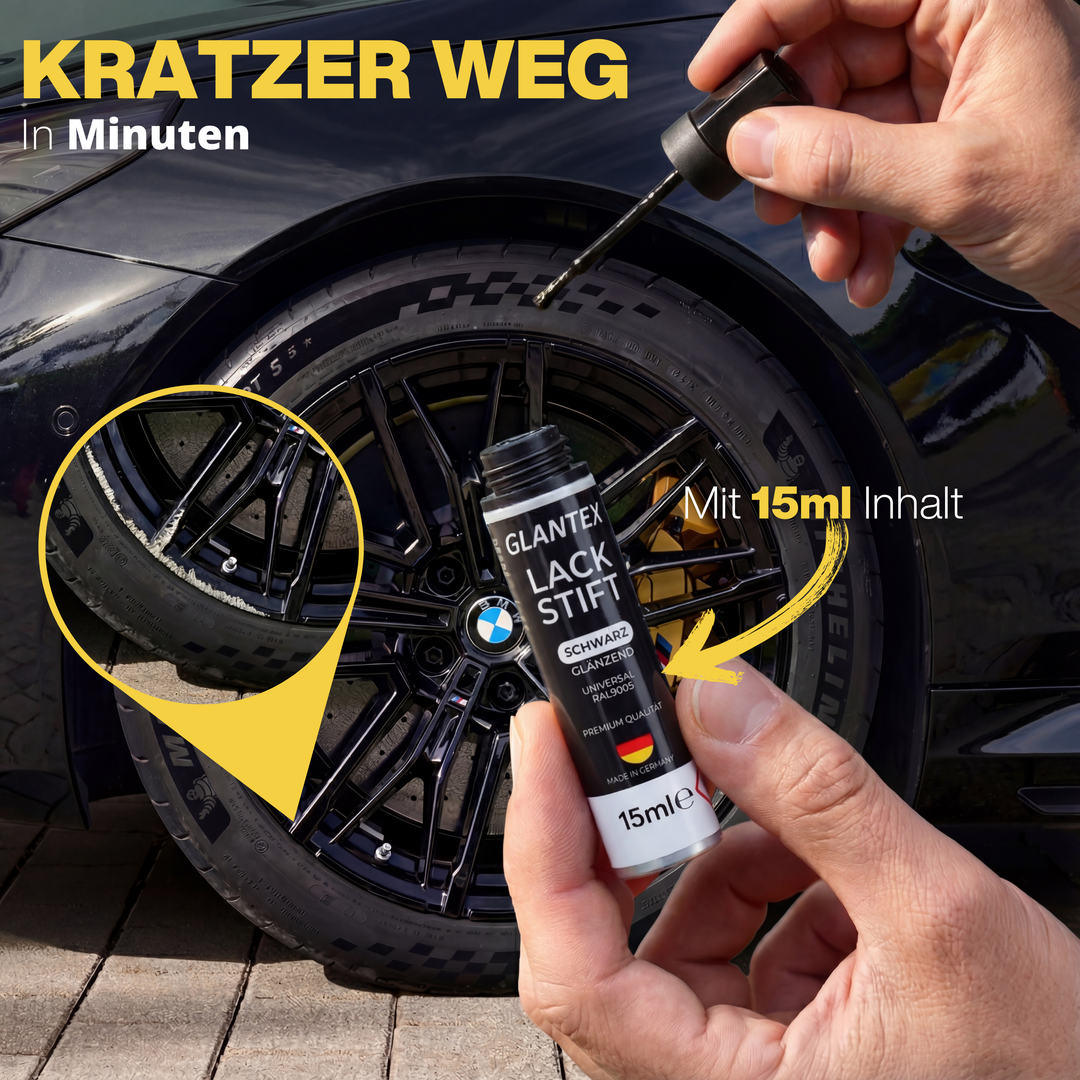 Lackstift Schwarz Set + 10 Lacktupfer