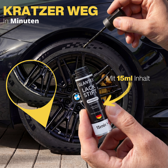 Lackstift Schwarz Set + 10 Lacktupfer