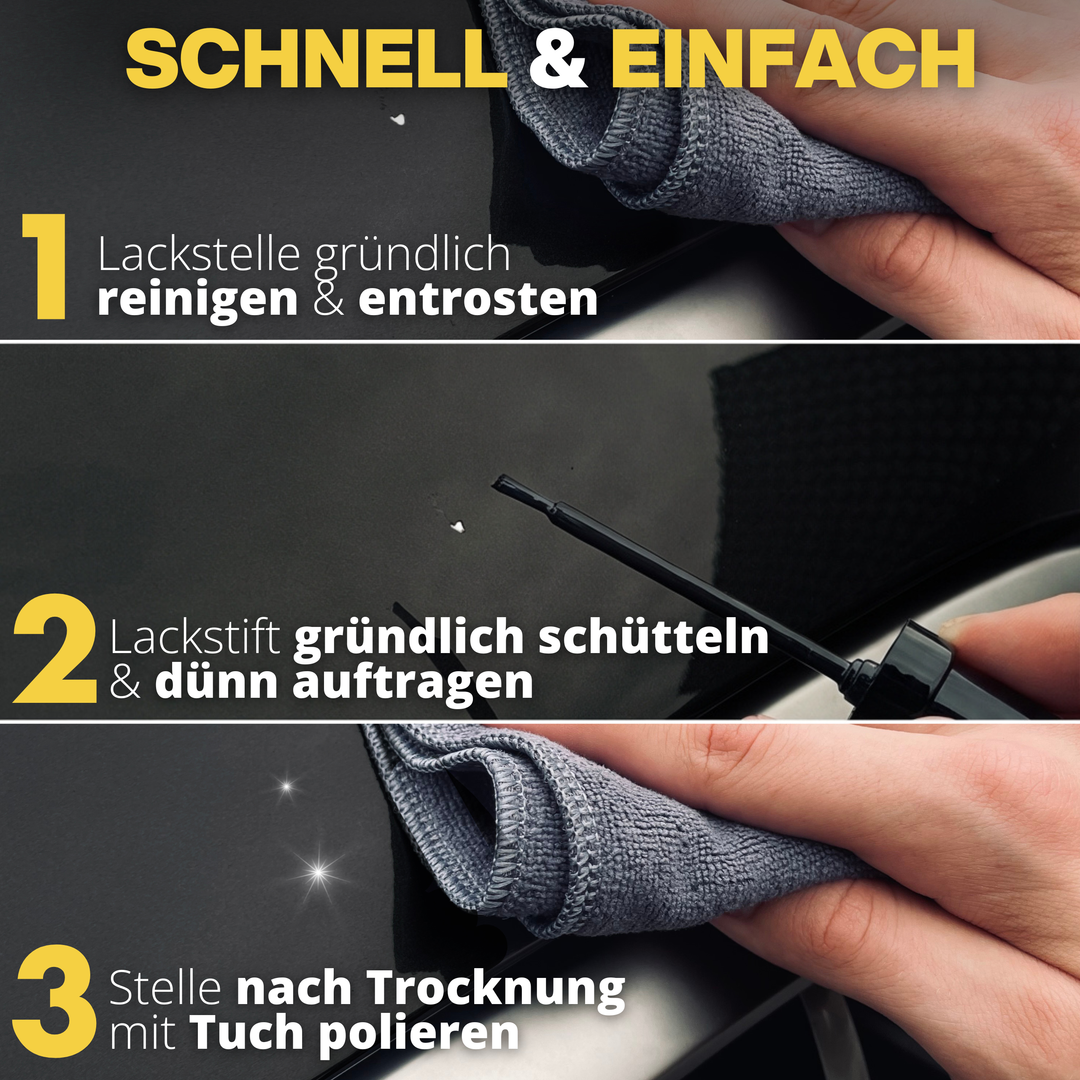 Lackstift Schwarz Set + 10 Lacktupfer