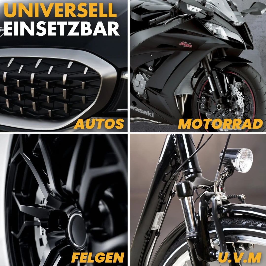 Lackstift Schwarz Set + 10 Lacktupfer